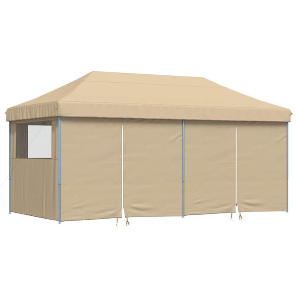 Grote foto vidaxl partytent beige 292 x 580 x 315 cm oxford stof tuin en terras overige tuin en terras