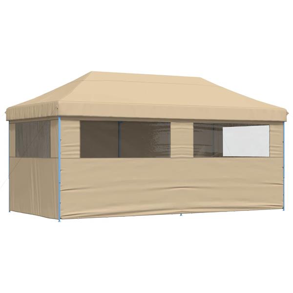 Grote foto vidaxl partytent beige 292 x 580 x 315 cm oxford stof tuin en terras overige tuin en terras