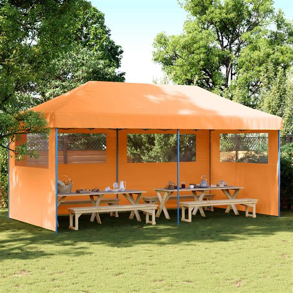Grote foto vidaxl partytent oranje 292 x 580 x 315 cm oxford stof tuin en terras overige tuin en terras
