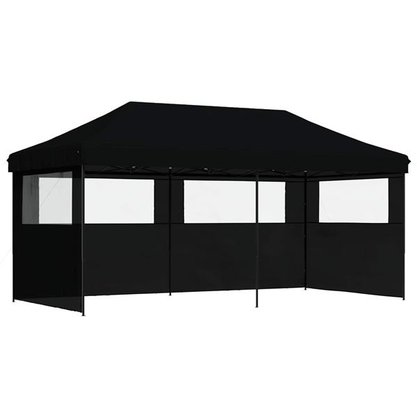 Grote foto vidaxl partytent zwart 292 x 580 x 315 cm oxford stof tuin en terras overige tuin en terras
