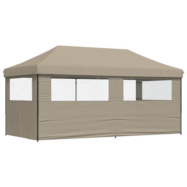 Grote foto vidaxl partytent taupe 292 x 580 x 315 cm oxford stof tuin en terras overige tuin en terras