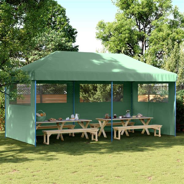 Grote foto vidaxl partytent groen 292 x 580 x 315 cm oxford stof tuin en terras overige tuin en terras