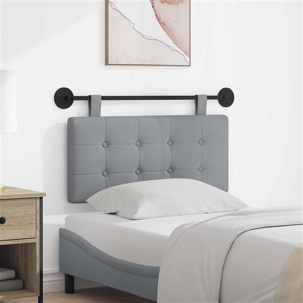 Grote foto vidaxl hangend hoofdeinde lichtgrijs 100 x 55 x 5 cm stof antiek en kunst stoelen en banken