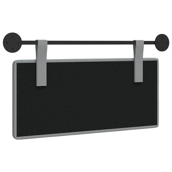 Grote foto vidaxl hangend hoofdeinde lichtgrijs 100 x 55 x 5 cm stof antiek en kunst stoelen en banken