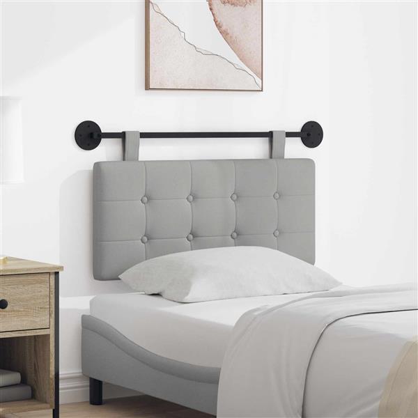 Grote foto vidaxl hangend hoofdeinde wolkengrijs 100 x 55 x 5 cm stof antiek en kunst stoelen en banken