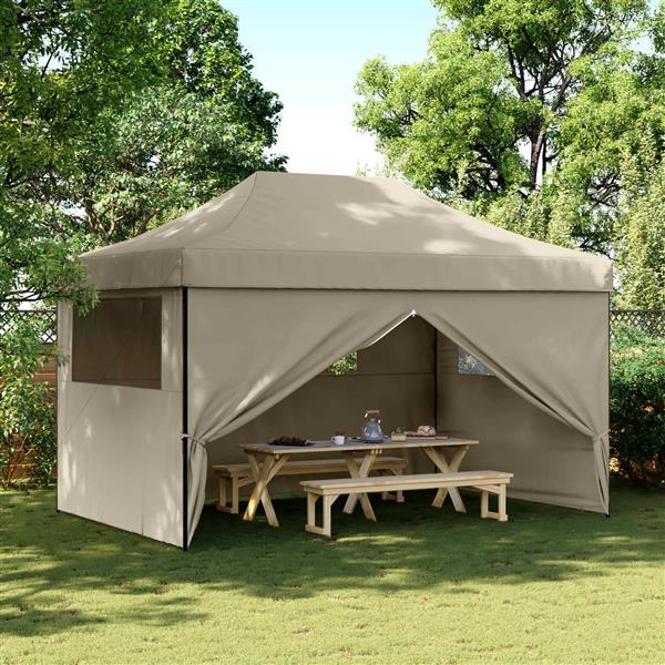 Grote foto vidaxl partytent taupe 292 x 440 x 315 cm oxford stof tuin en terras overige tuin en terras
