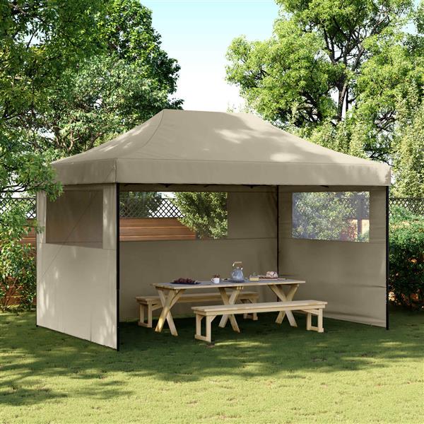 Grote foto vidaxl partytent taupe 292 x 440 x 315 cm oxford stof tuin en terras overige tuin en terras