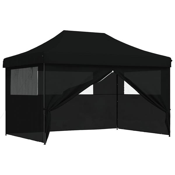 Grote foto vidaxl partytent zwart 279 x 410 x 315 cm oxford stof tuin en terras overige tuin en terras