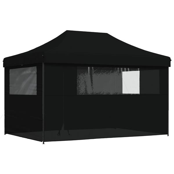 Grote foto vidaxl partytent zwart 279 x 410 x 315 cm oxford stof tuin en terras overige tuin en terras