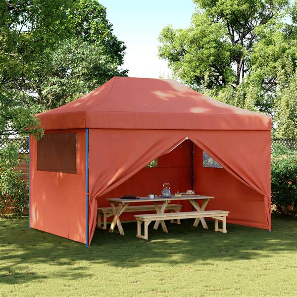 Grote foto vidaxl partytent terracotta 279 x 410 x 315 cm oxford stof tuin en terras overige tuin en terras
