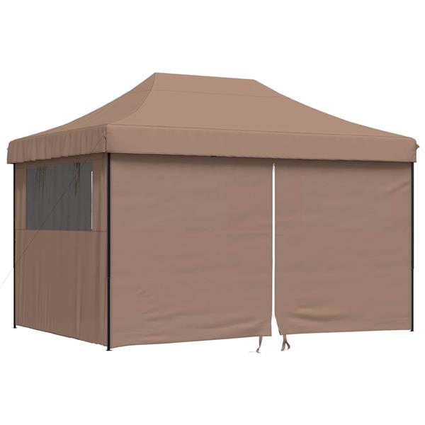 Grote foto vidaxl partytent bruin 279 x 410 x 315 cm oxford stof tuin en terras overige tuin en terras