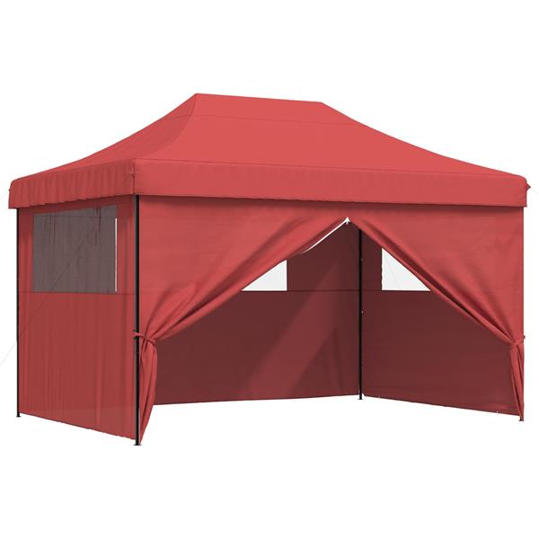 Grote foto vidaxl partytent bordeauxrood 279 x 410 x 315 cm oxford stof tuin en terras overige tuin en terras