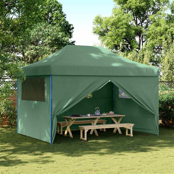 Grote foto vidaxl partytent groen 279 x 410 x 315 cm oxford stof tuin en terras overige tuin en terras