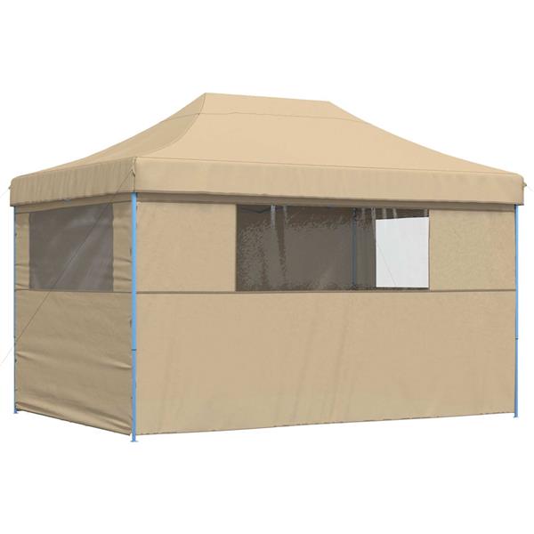 Grote foto vidaxl partytent beige 279 x 410 x 315 cm oxford stof tuin en terras overige tuin en terras