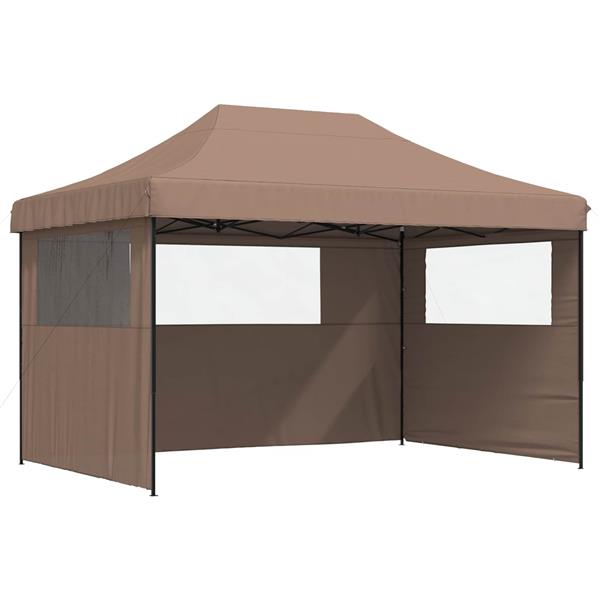 Grote foto vidaxl partytent bruin 279 x 410 x 315 cm oxford stof tuin en terras overige tuin en terras