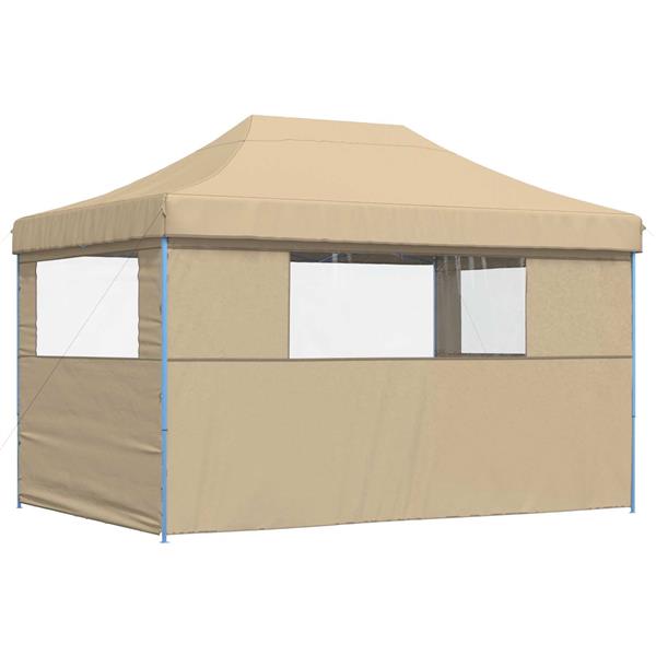 Grote foto vidaxl partytent beige 279 x 410 x 315 cm oxford stof tuin en terras overige tuin en terras