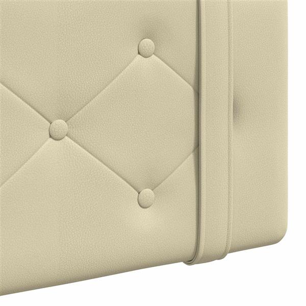 Grote foto vidaxl hangend hoofdeinde cr me 210 x 55 x 5 cm nep leer antiek en kunst stoelen en banken