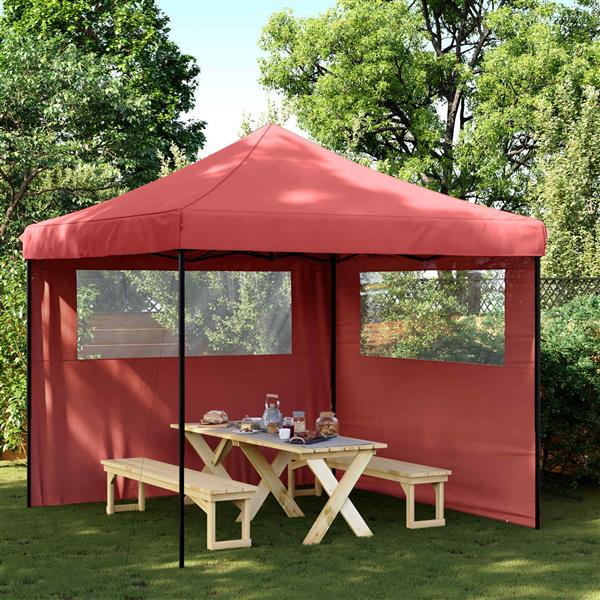 Grote foto vidaxl partytent bordeauxrood 292 x 292 x 315 cm oxford stof tuin en terras overige tuin en terras