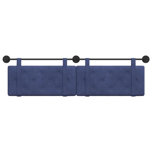 Grote foto vidaxl hangend hoofdeinde politieblauw 170 x 55 x 5 cm fluweel antiek en kunst stoelen en banken