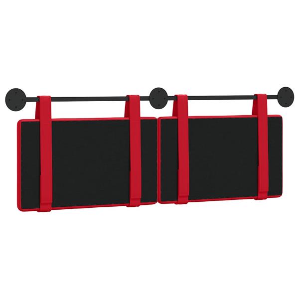 Grote foto vidaxl hangend hoofdeinde wandgemonteerd rood 150 x 55 x 5 cm nep leer antiek en kunst stoelen en banken