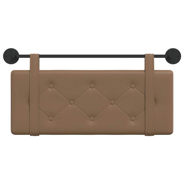 Grote foto vidaxl hangend hoofdeinde wandgemonteerd cappuccino 100 cm nep leer antiek en kunst stoelen en banken