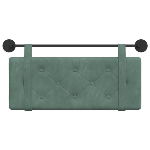 Grote foto vidaxl hangend hoofdeinde zeegroen 110 x 55 x 5 cm fluweel antiek en kunst stoelen en banken