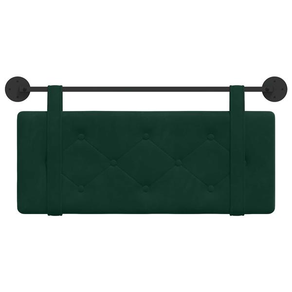 Grote foto vidaxl hangend hoofdeinde donkergroen 110 x 55 x 5 cm fluweel antiek en kunst stoelen en banken