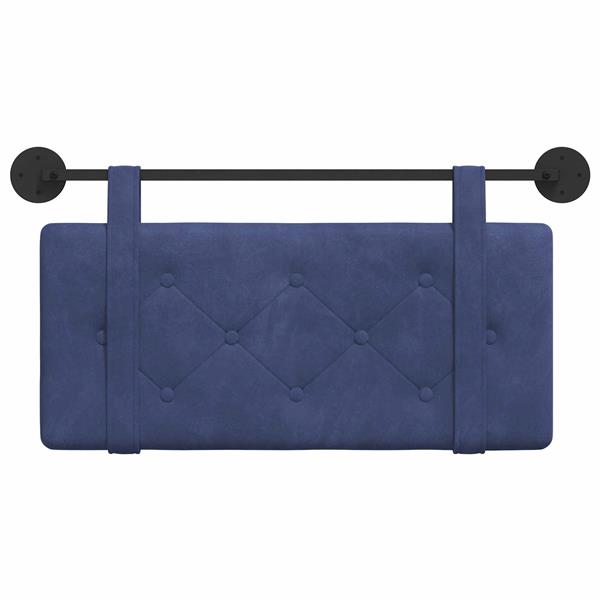Grote foto vidaxl hangend hoofdeinde politieblauw 100 x 55 x 5 cm fluweel antiek en kunst stoelen en banken