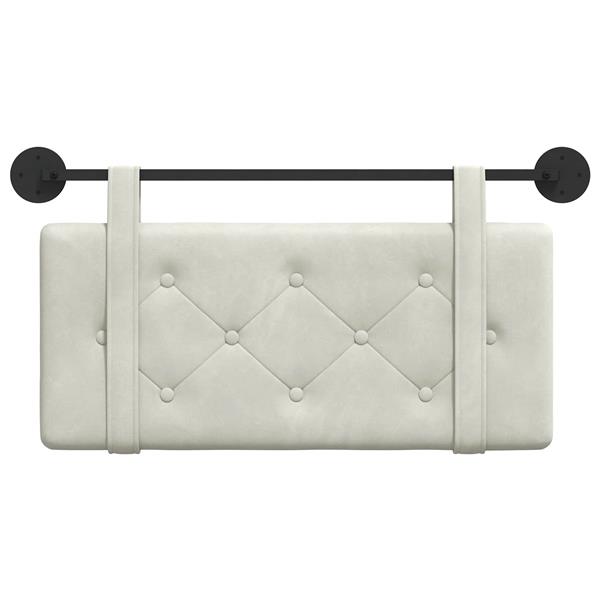 Grote foto vidaxl hangend hoofdeinde wandgemonteerd cr me 100 x 55 x 5 cm fluweel antiek en kunst stoelen en banken