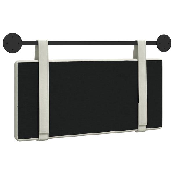 Grote foto vidaxl hangend hoofdeinde wandgemonteerd cr me 100 x 55 x 5 cm fluweel antiek en kunst stoelen en banken