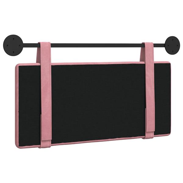 Grote foto vidaxl hangend hoofdeinde wandgemonteerd roze 100 x 55 x 5 cm fluweel antiek en kunst stoelen en banken