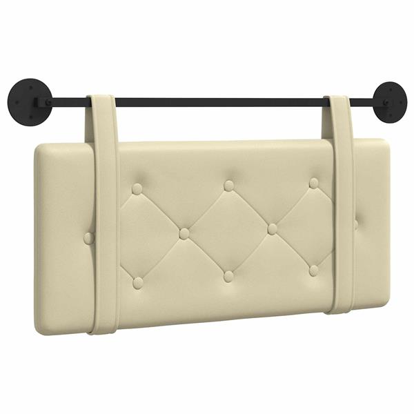 Grote foto vidaxl hangend hoofdeinde wandgemonteerd cr me 80 cm nep leer antiek en kunst stoelen en banken