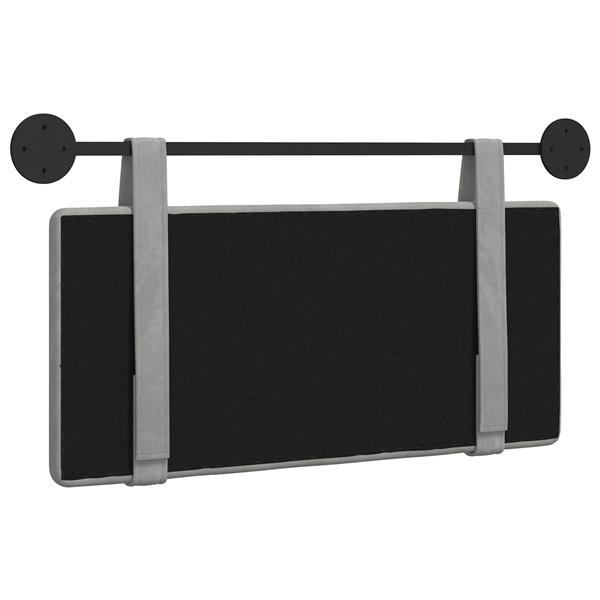 Grote foto vidaxl hangend hoofdeinde lichtgrijs 90 x 55 x 5 cm fluweel antiek en kunst stoelen en banken
