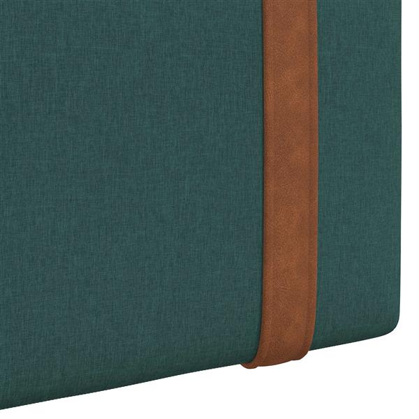 Grote foto vidaxl hangend hoofdeinde effen donkergroen 170 x 55 x 5 cm antiek pu antiek en kunst stoelen en banken