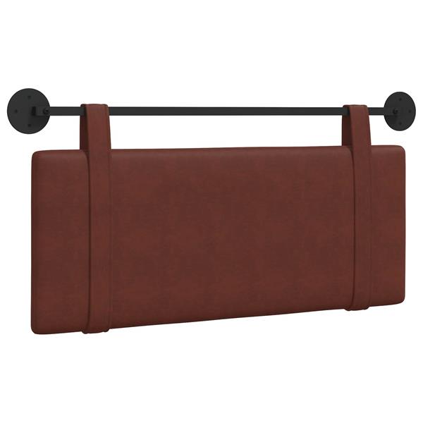 Grote foto vidaxl hangend hoofdbord glanzend bruin antiek pu antiek en kunst stoelen en banken