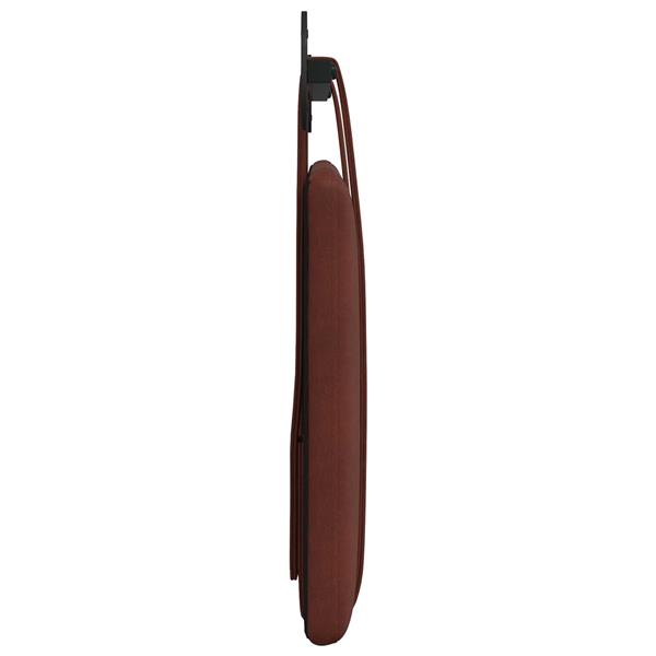 Grote foto vidaxl hangend hoofdbord glanzend bruin antiek pu antiek en kunst stoelen en banken