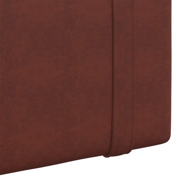 Grote foto vidaxl hangend hoofdbord glanzend bruin antiek pu antiek en kunst stoelen en banken