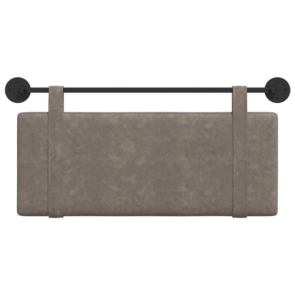 Grote foto vidaxl hangend hoofdeinde effen grijs 110 x 55 x 5 cm antiek pu antiek en kunst stoelen en banken