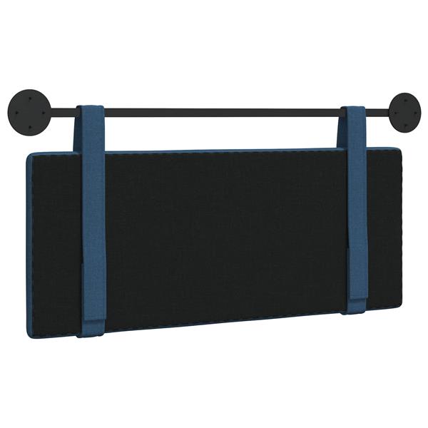 Grote foto vidaxl hangend hoofdeinde wandgemonteerd blauw 110 x 55 x 5 cm stof antiek en kunst stoelen en banken