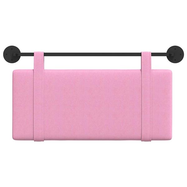 Grote foto vidaxl hangend hoofdeinde wandgemonteerd roze 100 x 55 x 5 cm stof antiek en kunst stoelen en banken