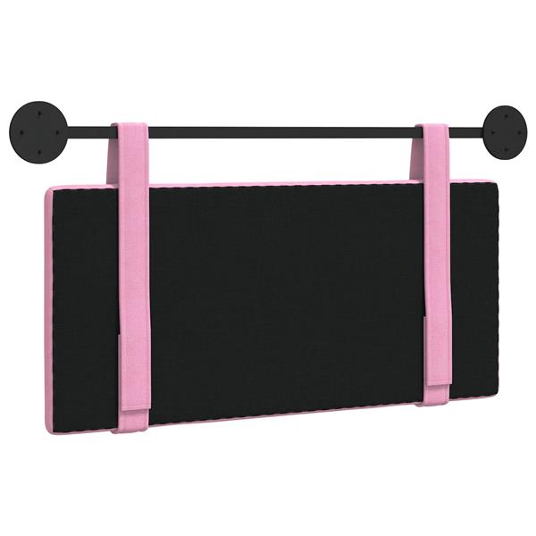 Grote foto vidaxl hangend hoofdeinde wandgemonteerd roze 100 x 55 x 5 cm stof antiek en kunst stoelen en banken