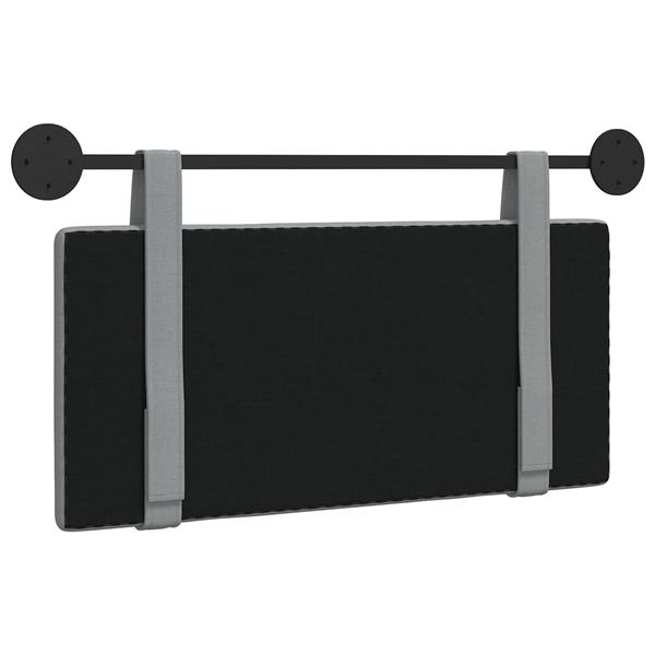 Grote foto vidaxl hangend hoofdeinde effen lichtgrijs 100 x 55 x 5 cm stof antiek en kunst stoelen en banken