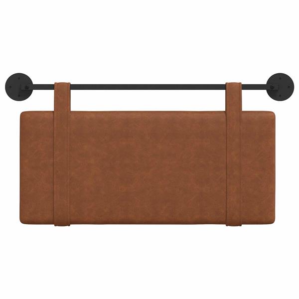 Grote foto vidaxl hangend hoofdeinde effen bruin 90 x 55 x 5 cm antiek pu antiek en kunst stoelen en banken