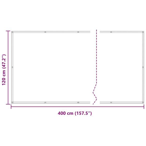 Grote foto vidaxl balkon scherm bordeauxrood 120 x 400 cm pu gecoat oxford alu tuin en terras overige tuin en terras