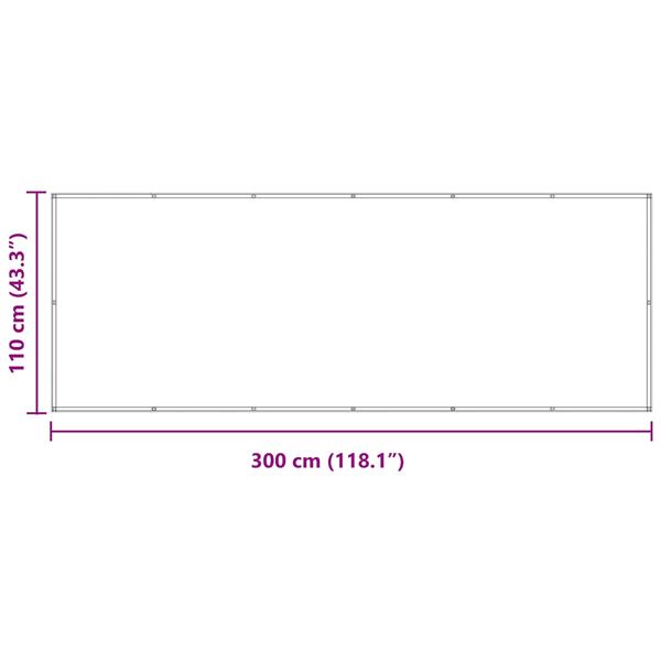 Grote foto vidaxl balkon scherm lichtgrijs 110 x 300 cm oxford stof tuin en terras overige tuin en terras