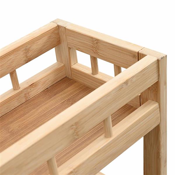 Grote foto vidaxl keukentrolley met wielen naturel 60 x 18 x 97 cm bamboe huis en inrichting keukenbenodigdheden