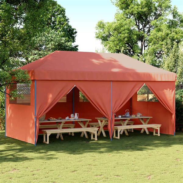 Grote foto vidaxl partytent terracotta 292 x 580 x 315 cm oxford stof tuin en terras overige tuin en terras