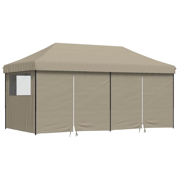 Grote foto vidaxl partytent taupe 292 x 580 x 315 cm oxford stof tuin en terras overige tuin en terras