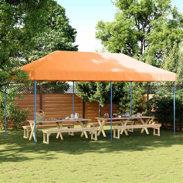 Grote foto vidaxl partytent oranje 292 x 580 x 315 cm oxford stof tuin en terras overige tuin en terras
