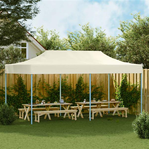 Grote foto vidaxl partytent cr me 291 x 580 x 315 cm oxford stof tuin en terras overige tuin en terras